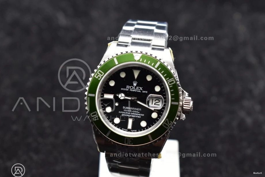 Green 904L Submariner LV SS Bracelet Steel on SH3135 Edition V2 16610 Best ARF1:1 0228